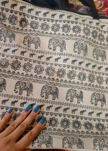 Boho Elephant Print Tote Bag