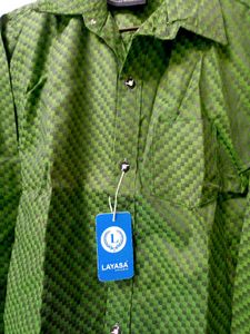 new Green Textured Button-Up Shirt