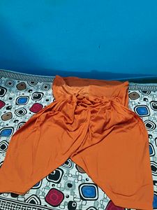 Orange Embroidered Kurta  Salwar Set