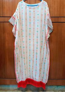 Stylish Georgette Embroidered Kaftan Dress