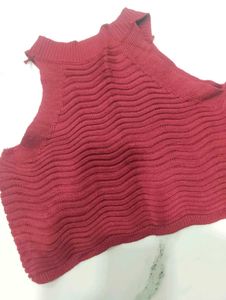 Chic Knit burgundy Tank Top