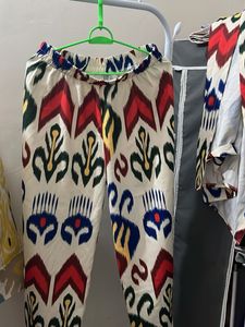 Vibrant Ikat Print Kimono Jacket