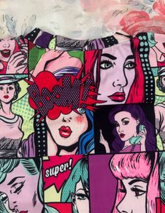 negotiable /pop Art Comic Style Graphic top