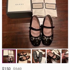 GUCCI BLACK MARY JANE FOR KIDS