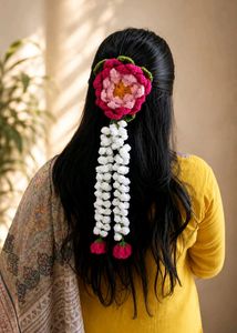 Handmade Crochet lotus gajra