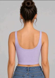 Lilac Corset Top with Hook-and-Eye Closure