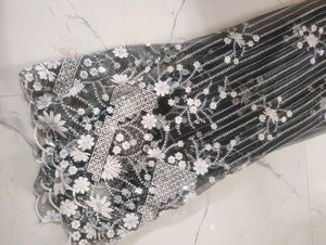 Pakistani Elegant Black &amp; White Kurta Fabric