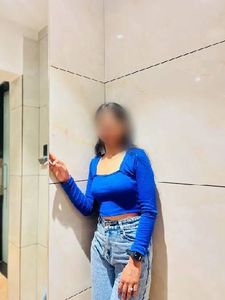 Ribbed Blue Square Neck Cropped Top