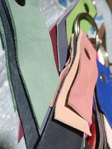 Keychain Colourblocked 1 Set | Genuine Leather
