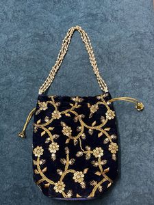 Embellished Velvet Potli Bag
