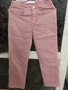 Dusty Rose Straight Leg Jeans