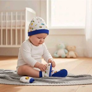 Jam Honey Baby Hat & Booties Set