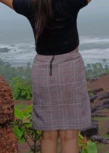 Plaid Pencil Skirt