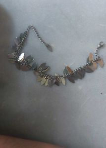 Silver Leaf Charm Bracelet