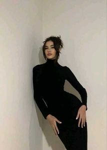 Branded Black Maxi Dress (heavy item)