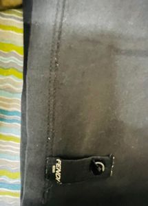 100% ORIGINAL FENDI Black Graphic T-Shirt