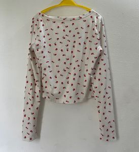 Cute Floral Long Sleeve Top
