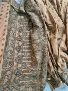 Elegant Brown Printed Saree