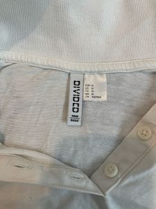 h&amp;m cute button down cropped polo shirt