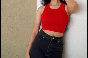 Red Crop Tank Top