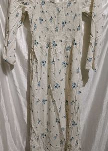Floral Print Smocked Midi Dress