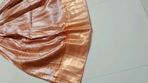 Elegant Brocade Ethnic Skirt wuth aari work blouse