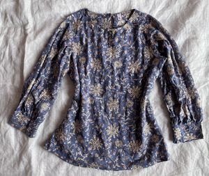 Chic Floral Print Long Sleeve Top