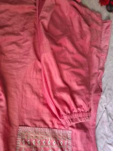 Embroidered Pink Kurta