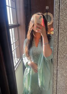 Elegant Mint Green Kurta Set with duppattasize s