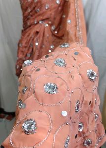 crepe aari hand work saree very beautiful 😍