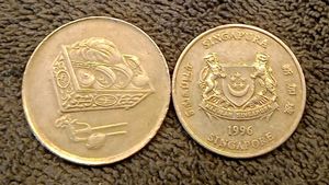 Malaysia &amp; Singapore Coins Set (2 Pcs)