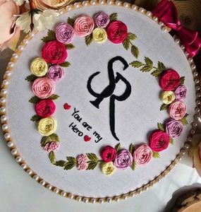 Couple Initials Hoop