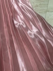 Satin Pleated Midi Skirt