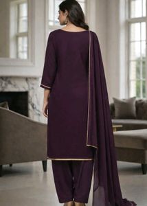 Rakhi special wine colour stiched suit