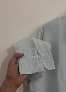 Men's Light Blue Linen Shirt
