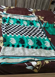 fix rate silk saree with stitch blouse