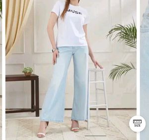 Light Wash Wide Leg Jeans