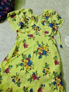 Yellow Floral Kurta Set