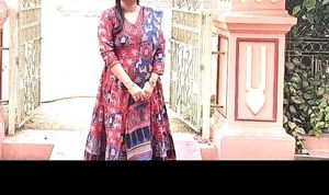 Maroon &amp; Blue Elephant Print Kurta Set
