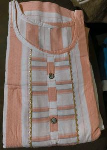 Pretty Striped Cotton Kurta