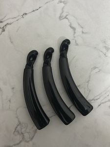 Set of 3 Black Banana Hair Clips