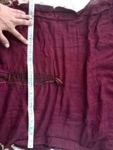 Embroidery Coffee BrownGown With Dupatta