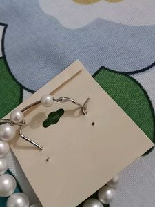 Elegant Faux Pearl Hoop Earrings