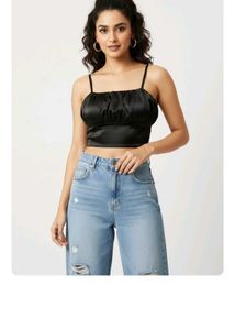 Crop Top. Party Wear Too Colour Back And Mehroom