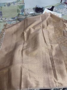 Elegant Gold tissue silk Saree with blouse piece