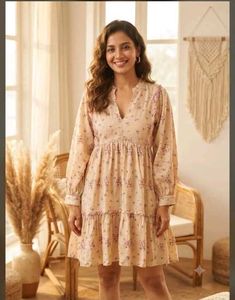 Floral Print Mini Dress with Puff Sleeves
