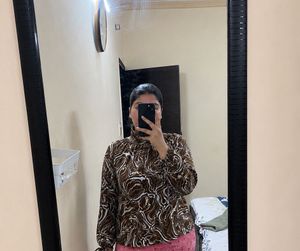 Stylish Black Lace Sleeve Polo Top