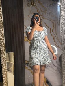 Floral Puff Sleeve Mini Dress