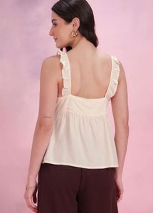 Front Tie-ups Ruffle Top