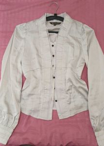 Elegant White Button-Up Shirt